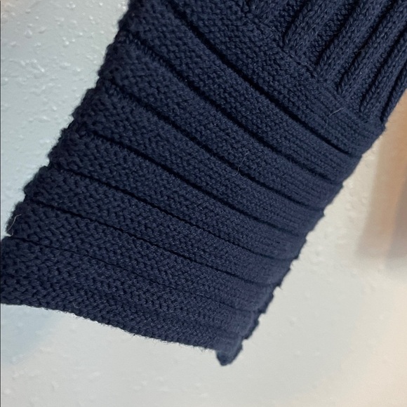 Chadwicks Navy Blue Ribbed Thick Knit Sweater, Shawl Collar Pullover Size L - Picture 10 of 12